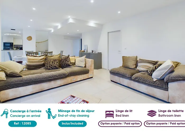 בית נופש A 350m De La Plage, Maison Pour 7 Avec Piscine