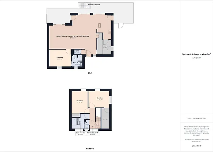 A 350m De La Plage, Maison Pour 7 Avec Piscine ブルティニョール・シュル・メール